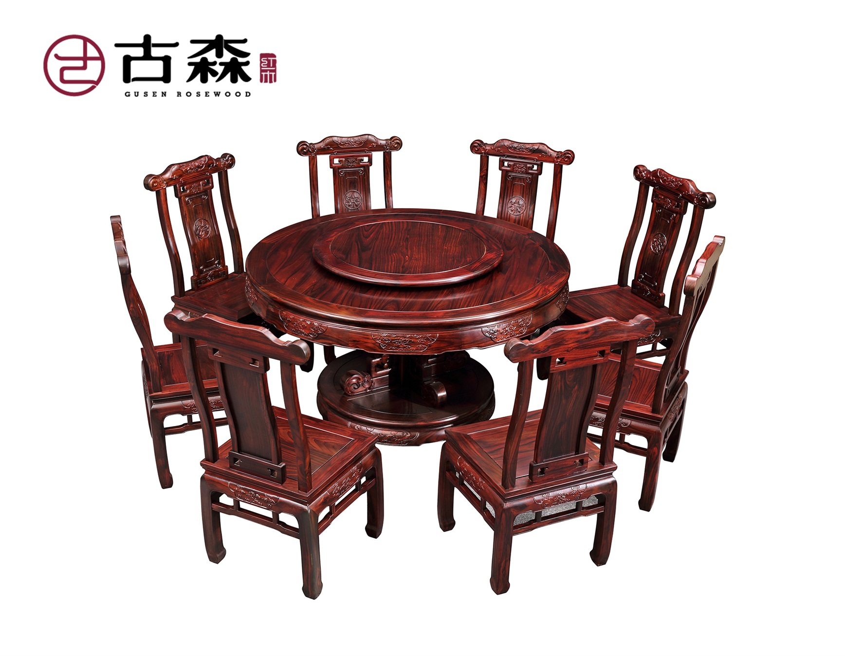 古森紅木《古韻悠揚圓臺》