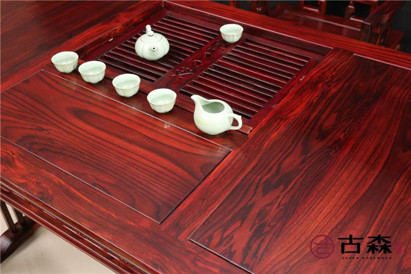 古森紅木闊葉黃檀家具紋理細(xì)節(jié)圖