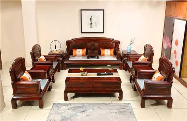 古森紅木精品絨毛黃檀家具《吉祥如意沙發(fā)》 古森紅木精品絨毛黃檀家具《吉祥如意沙發(fā)》